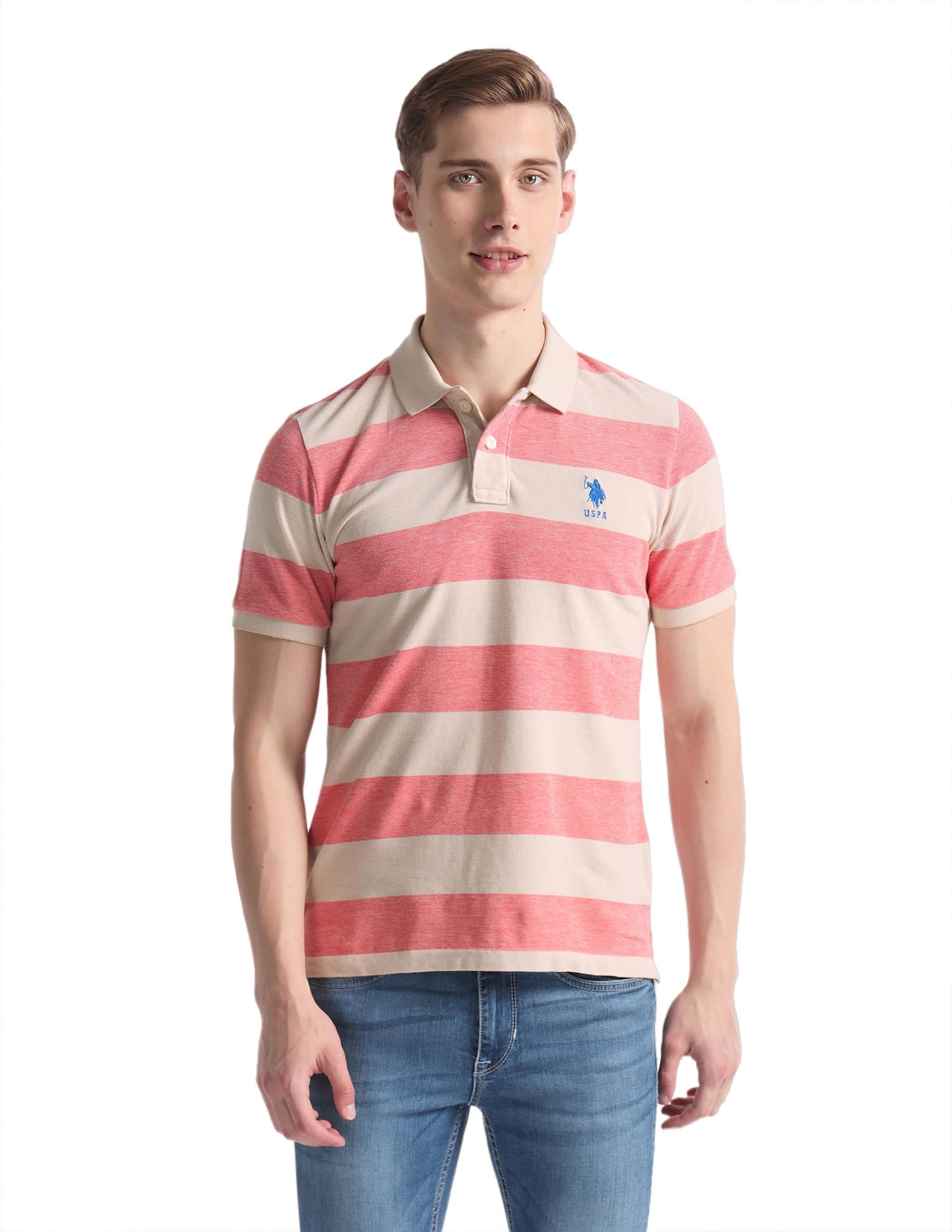 Buy U.S. Polo ASSN. Men's Horizontal Stripe Logo Polo Shirt